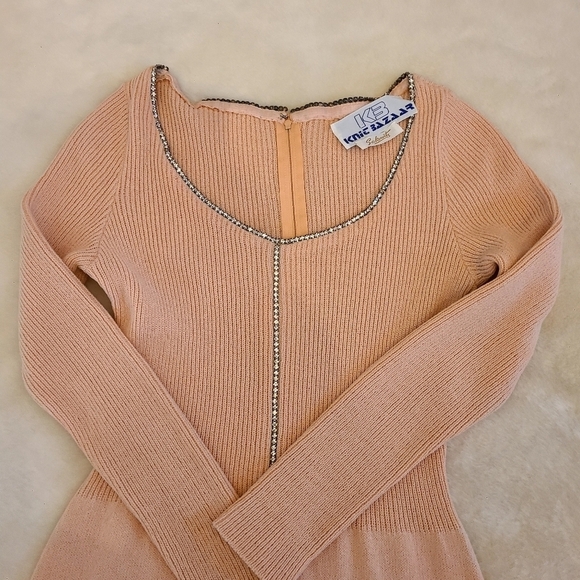 Knit Bazaar Sakowitz Vintage Knit maxi dress size 8 - Picture 5 of 8